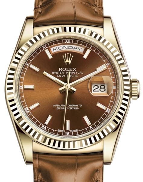 gold leather strap rolex|original rolex leather strap.